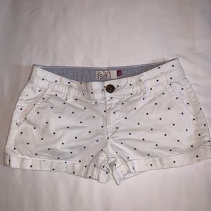 White shorts with navy stars